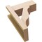 Ekena Millwork 5 1/2-in W x 12-in D x 16-in H Funston Block Rough Cedar Woodgrain TimberThane Outlooker, Primed Tan OUTUR055X12X16FST44RCPR - alternate 4